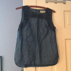 Denim Madewell Embroidered Top